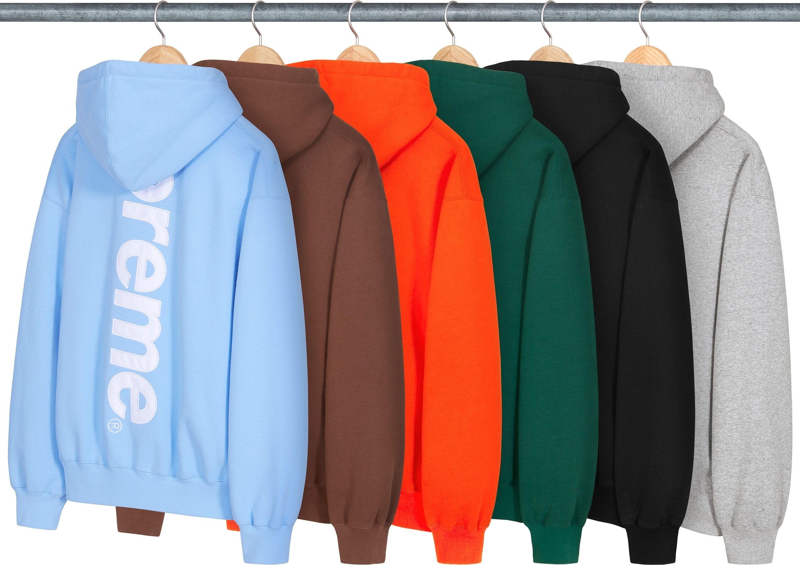 Satin Appliqué Hooded Sweatshirt